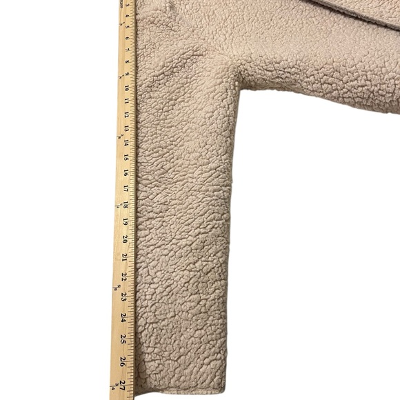 Urban Outfitters Casey Sherpa Hooded Teddy Jacket XS/S Ivory & Gray Runs bigger - Picture 5 of 9